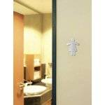 Durable 4950 23 Toilet Sign Ladies Pictogram (120 X 91mm), Silver